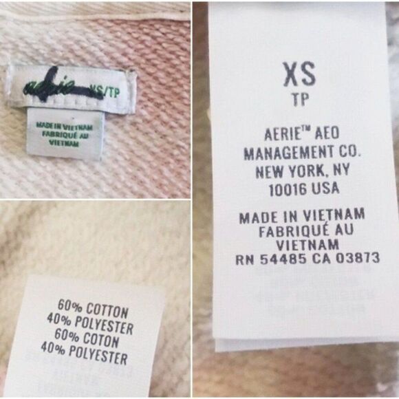 AERIE Tie Dye Weekend Hoodie Oversized AEO Slouchy Comfy Pastel Cozy Pullover XS - Picture 5 of 6